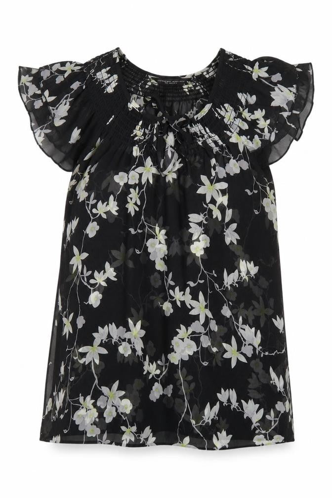 Dorothy Perkins Women's Black Floral Blouse, Size 10