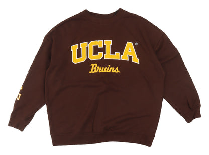 H&M Womens Brown Graphic Sweatshirt, Cotton Polyester Size 8,