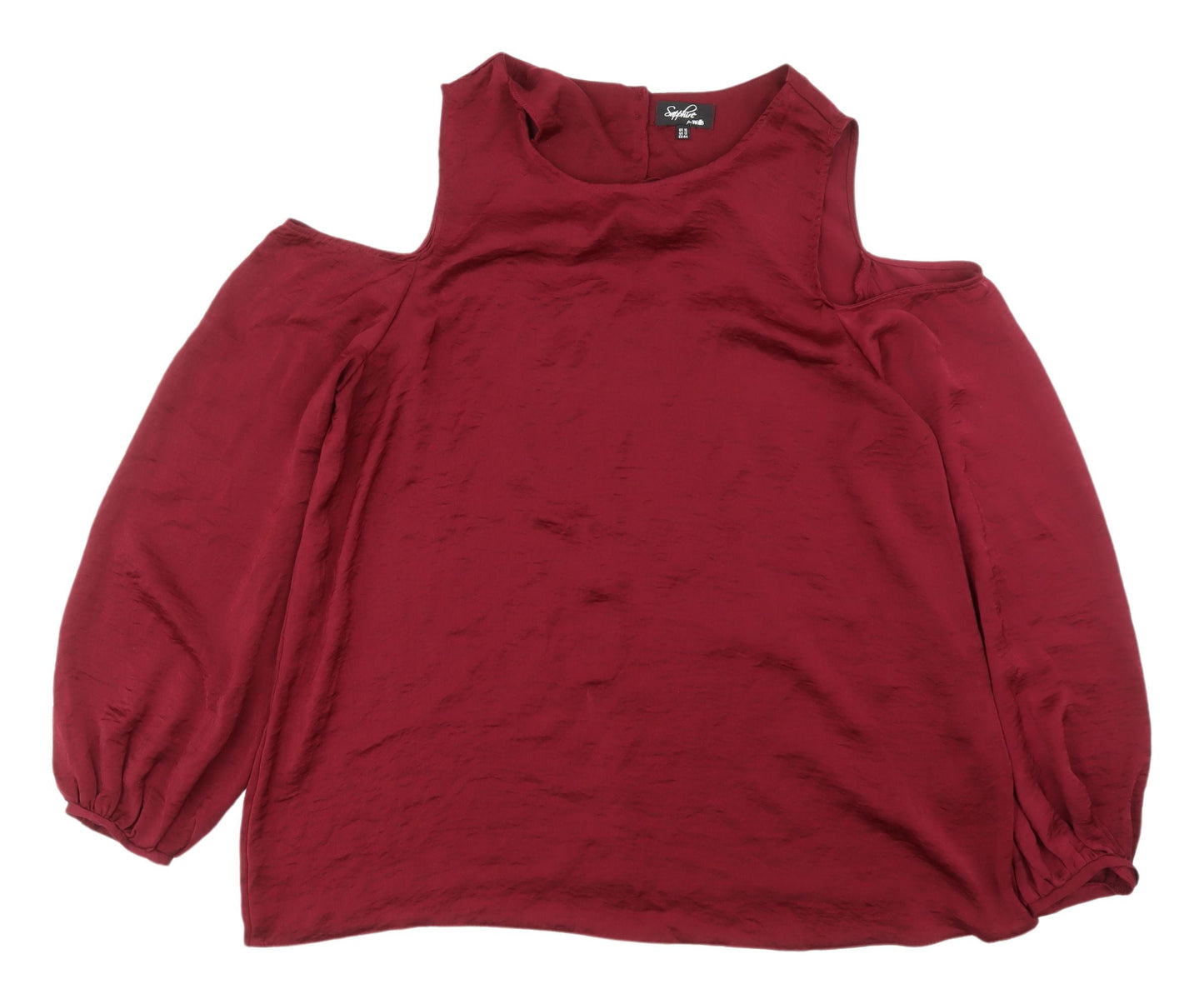 Wallis Women's Red Cold Shoulder Blouse Size 16