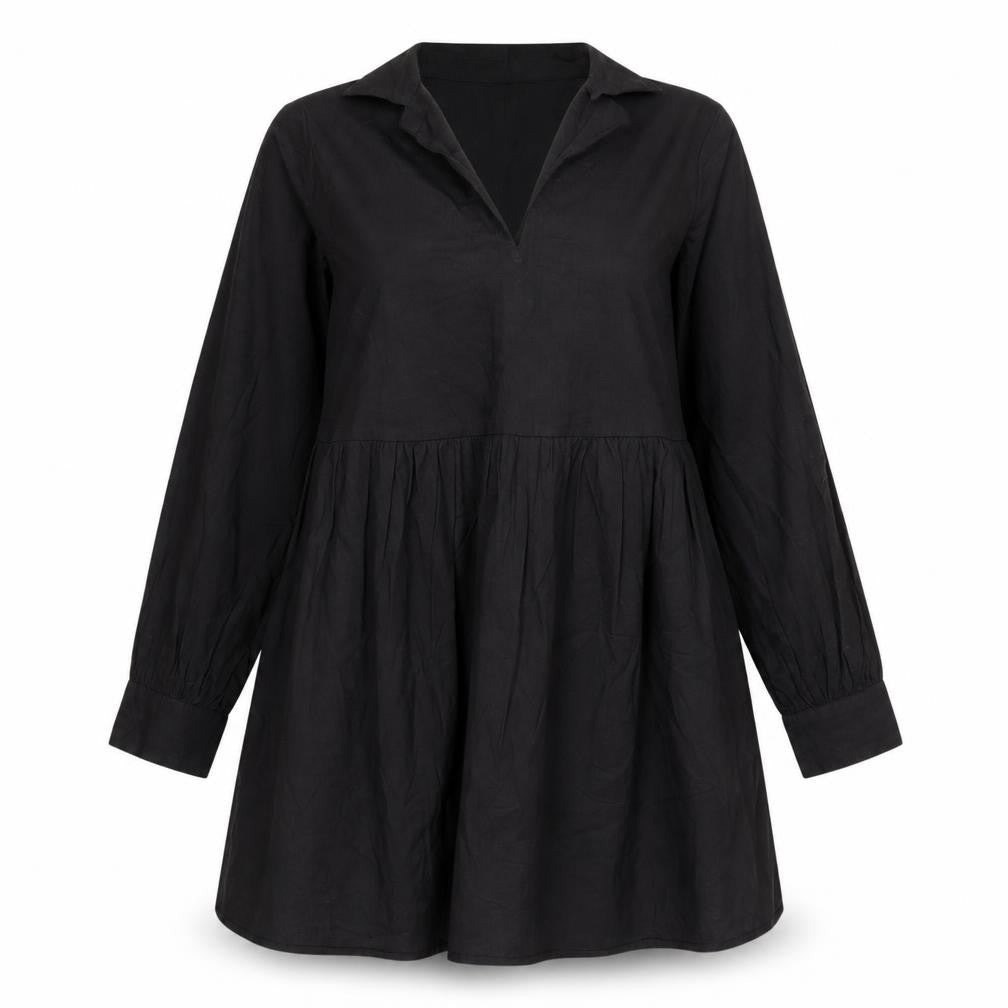 Boohoo Black Cotton Women's Shift Dress UK 14