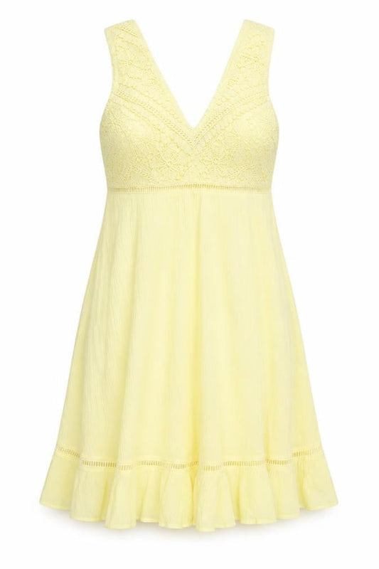 River Island Yellow A-Line Mini Dress, Size 8
