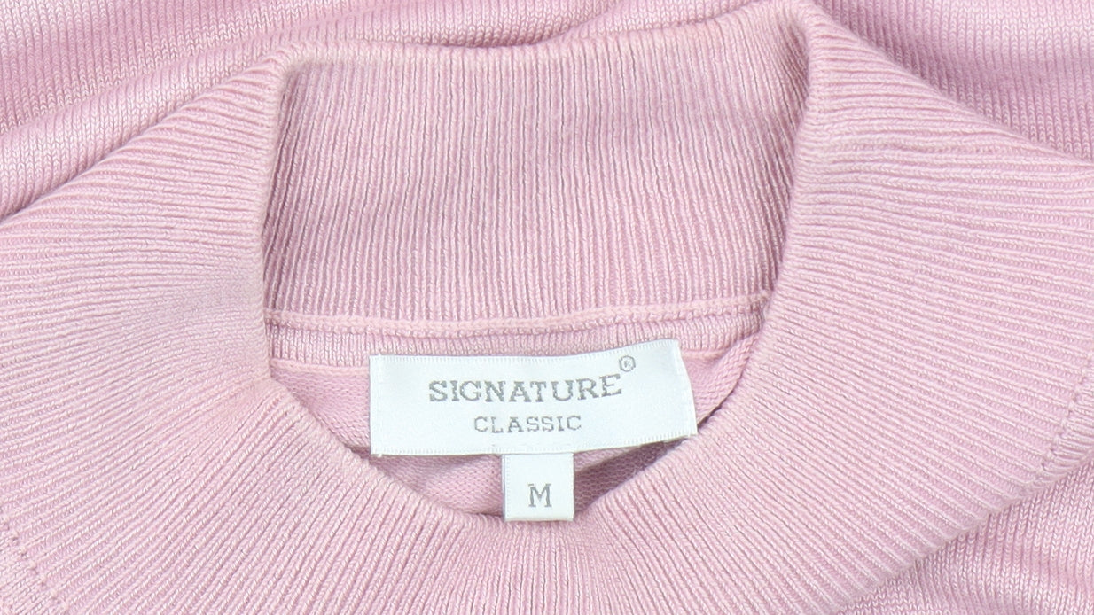 Signature Women's Pink High Neck Pullover M