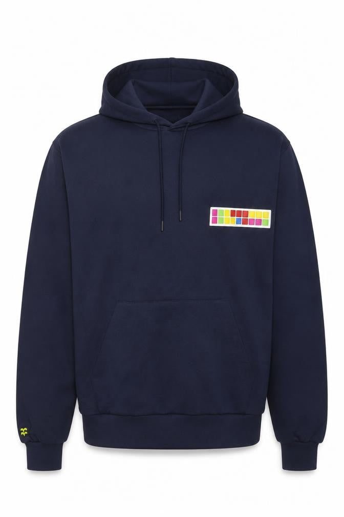 Bravian Men's Blue Hoodie, Medium, Logo Accent, Pullover