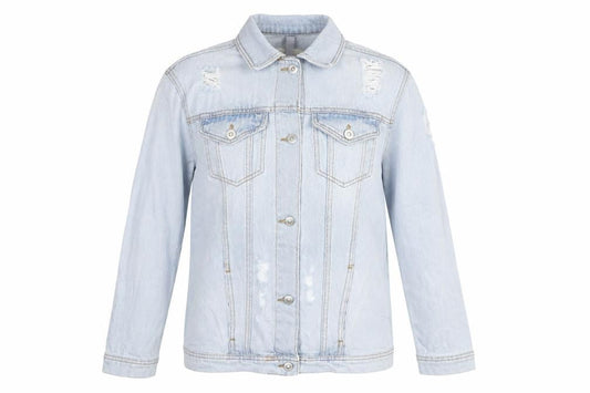 Stradivarius Women's Blue Denim Jacket Size 10