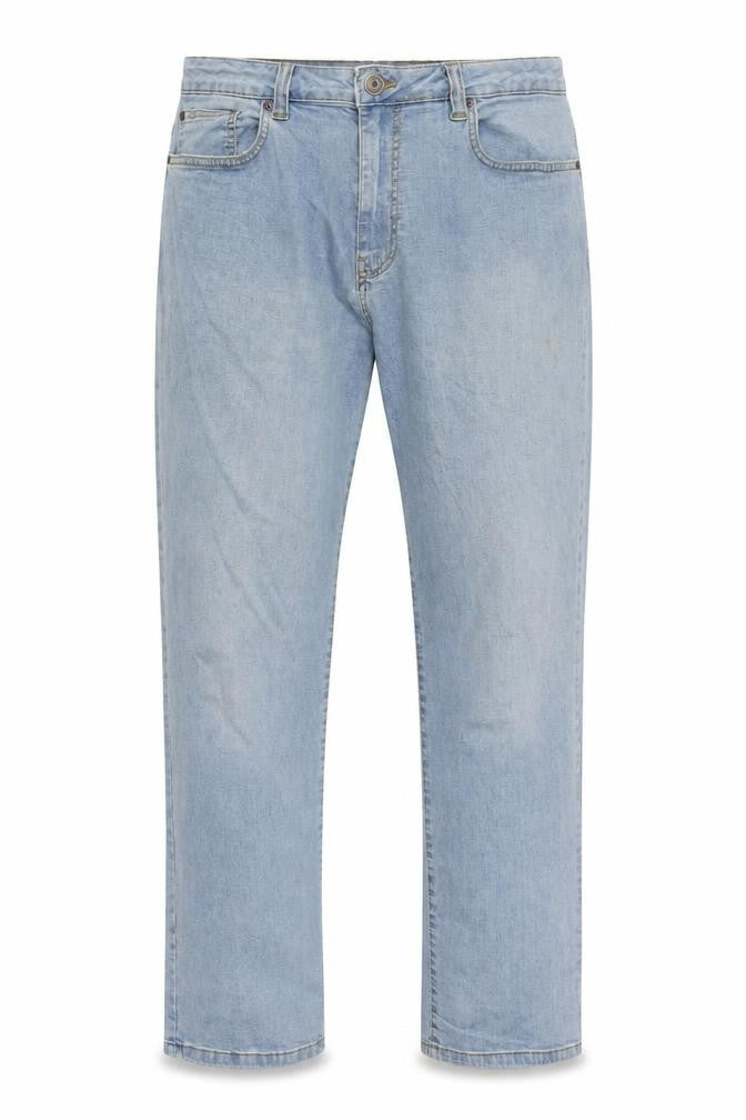 Re: Men's Blue Straight Jeans, Size 34, Light Wash