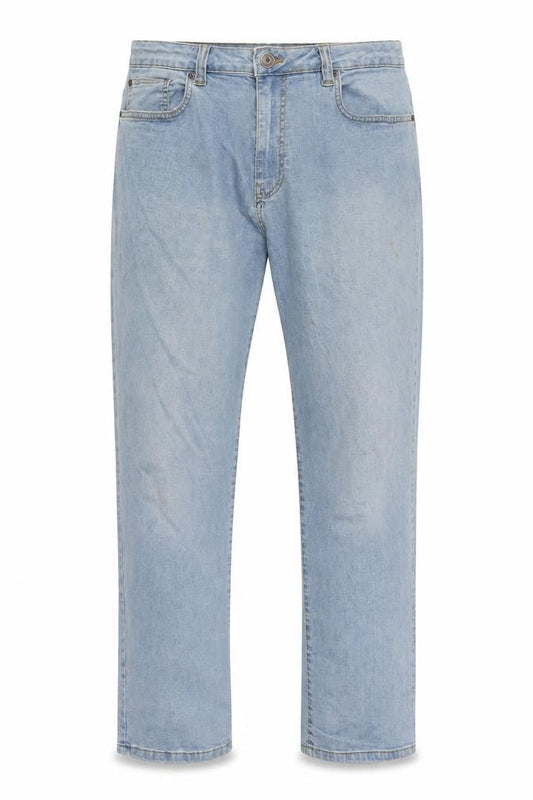 Re: Men's Blue Straight Jeans, Size 34, Light Wash