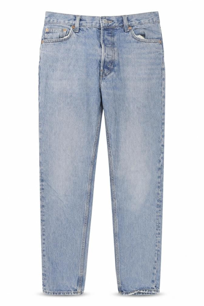 Weekday Men's Relaxed Tapered Blue Denim Jeans