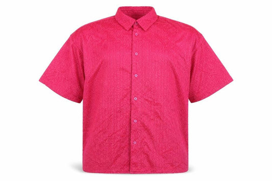 boohooMAN Pink Short Sleeve Casual Shirt L