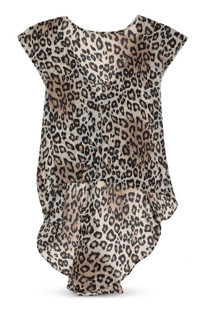 Topshop Womens Multicoloured Animal Print Blouse