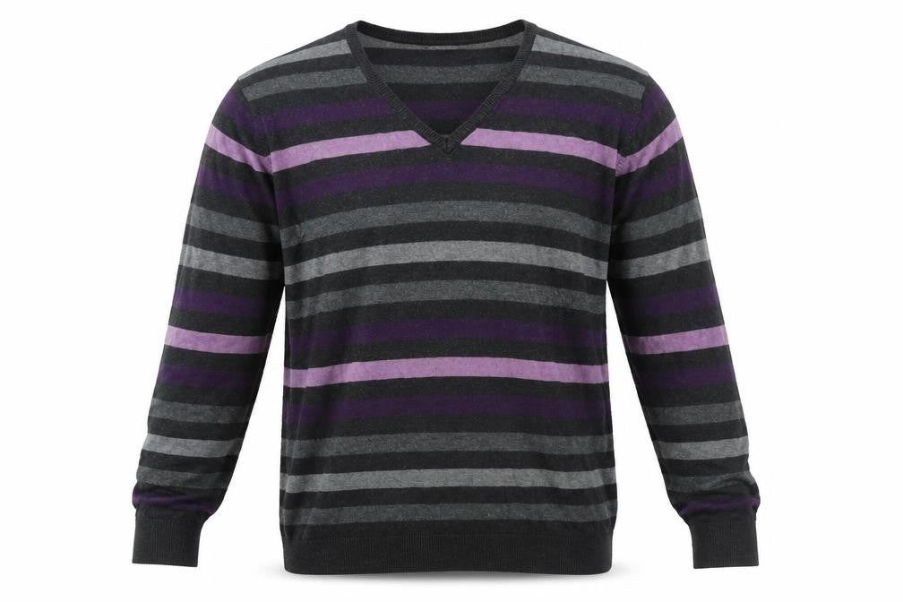 Marks & Spencer Men's Striped V-Neck Pullover M