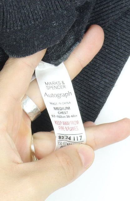 Marks & Spencer Men's Striped V-Neck Pullover M