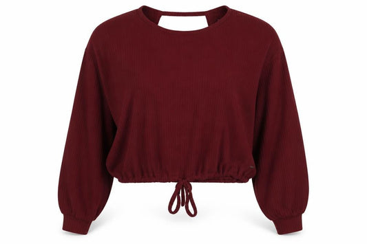 Hollister Women's Red Cropped Blouse, Size L