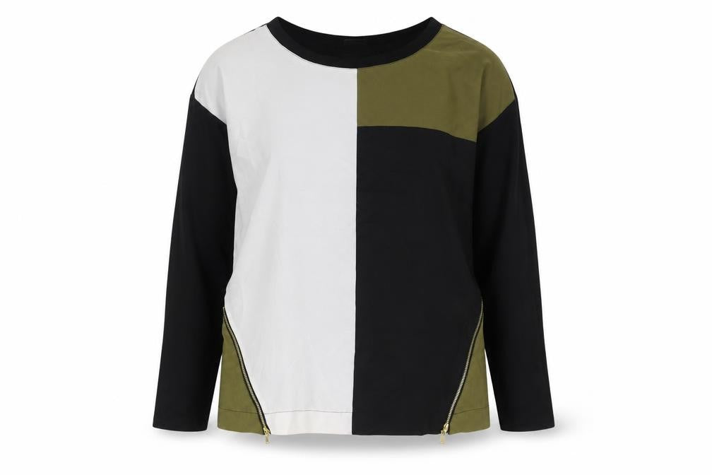 Laura Scott Women's Multicoloured Colourblock Top