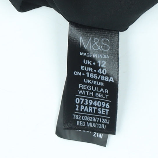 Marks and Spencer Women's Red Floral Fit & Flare Dress