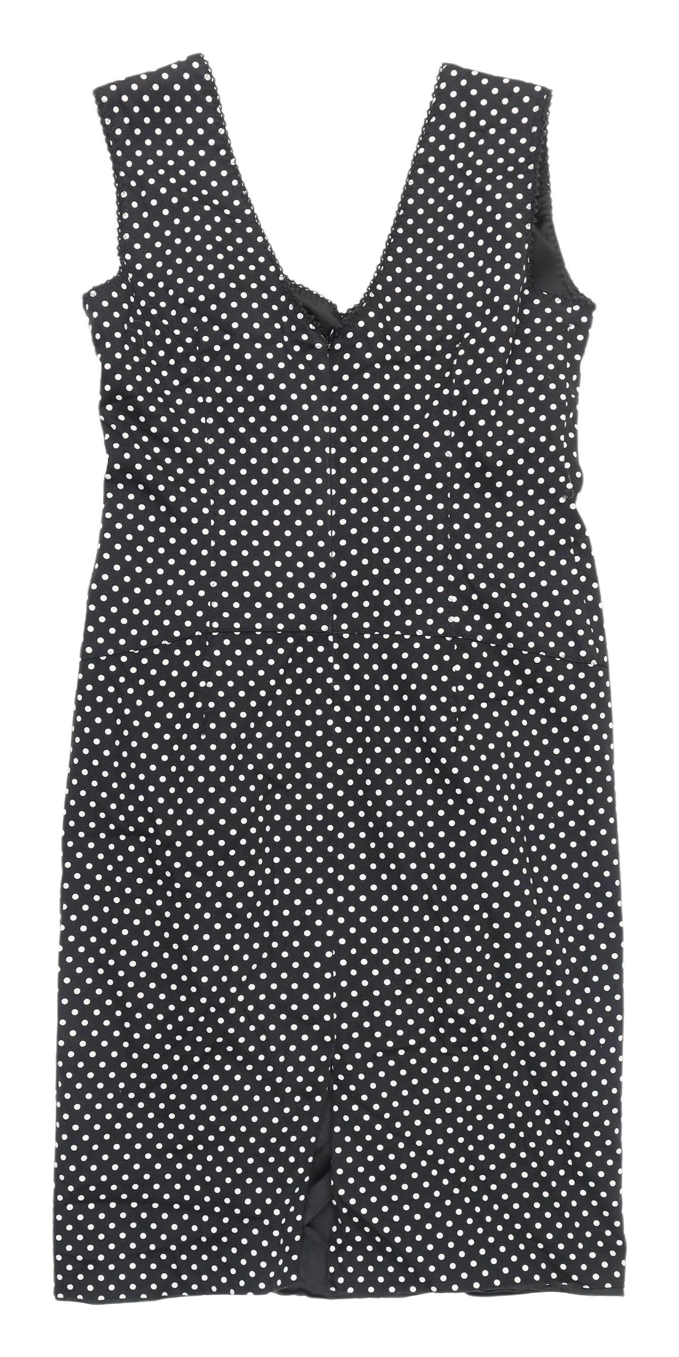 Warehouse Women's Black Polka Dot Bodycon Dress