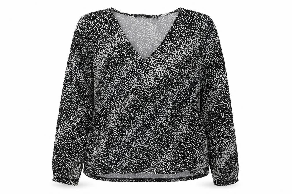 Vero Moda Women's Black Animal Print Blouse XL