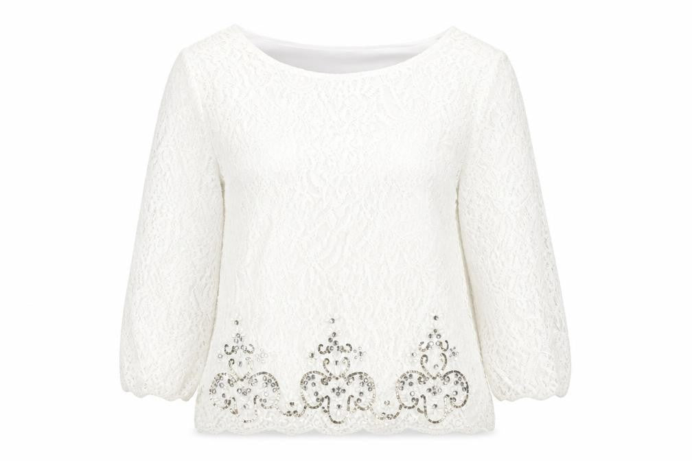 Together Women's White Tunic Blouse - Formal & Elegant