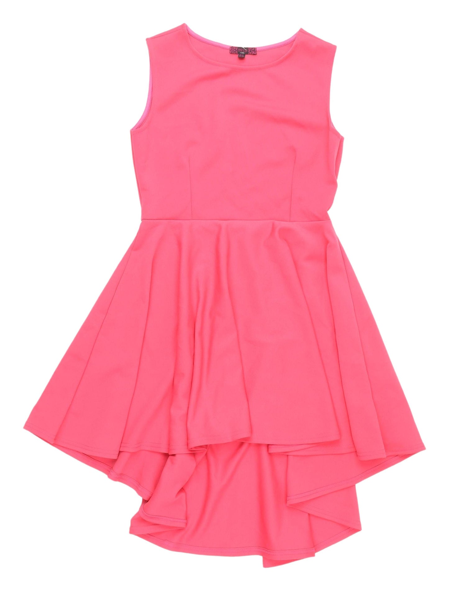 Missi London Pink Hi-Low A-Line Dress UK 12