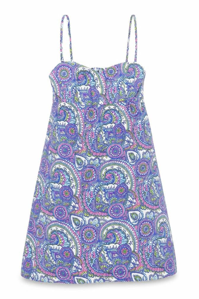 BEYOU Women's Multicoloured Paisley Slip Dress