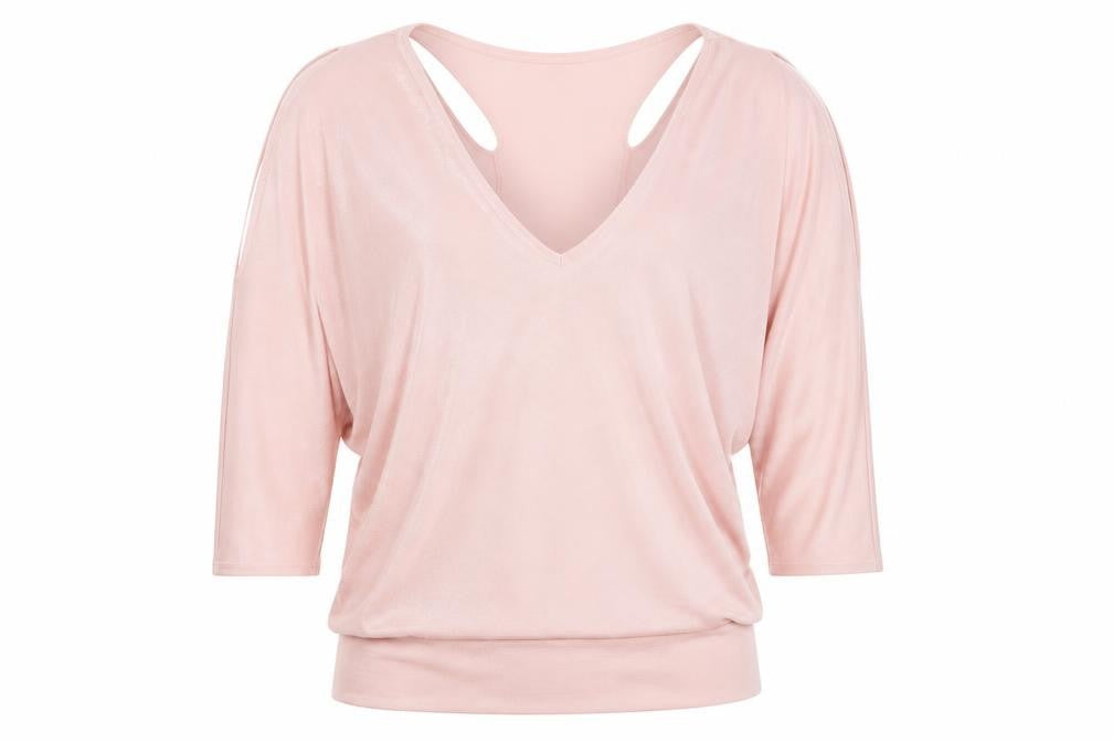 Principles Women's Pink V-Neck Blouse Size 12