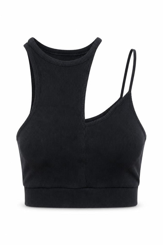 Bershka Women's Black Crop Top XS