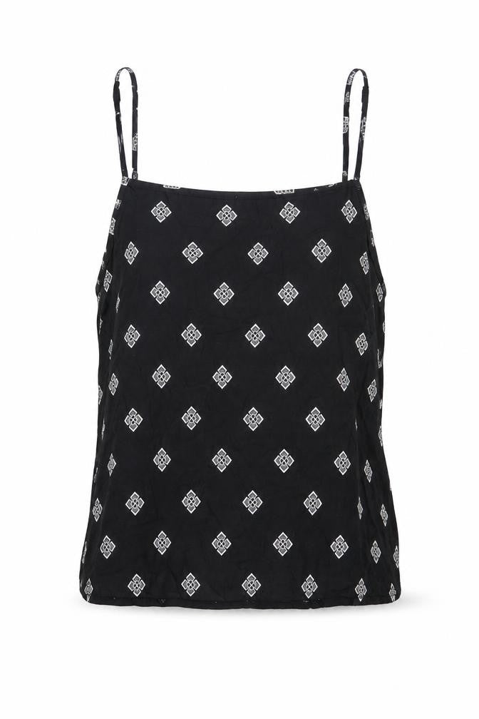 Divided Women's Black Tank Camisole, Size 4 - Geometric