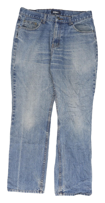 Additional front view of Denim Co Men's Blue Straight Jeans L