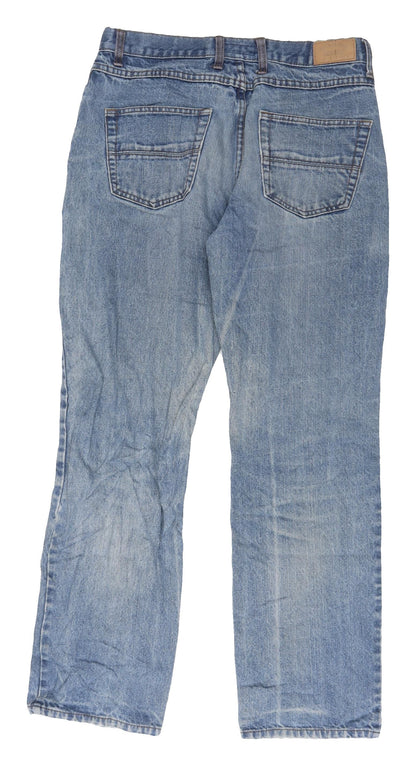 Back view of Denim Co Men's Blue Straight Jeans L