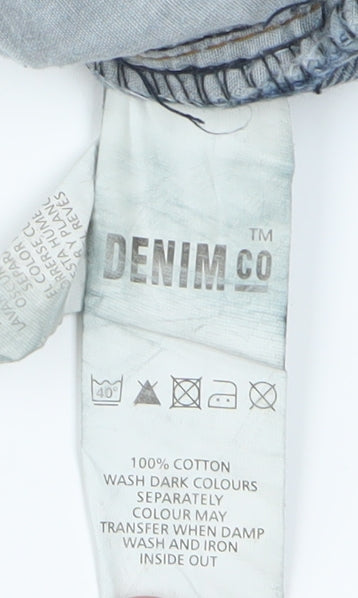 Brand and care label for Denim Co Men's Blue Straight Jeans L