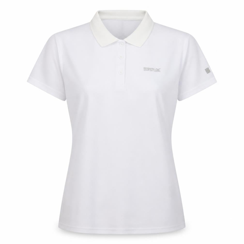 Regatta Women's White Polo Shirt Size 18 Short Sleeve