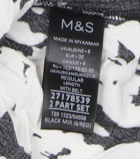 Marks and Spencer Women's Black Floral Shirt Dress