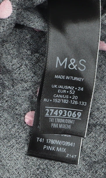 Marks & Spencer Women's Black Polka Dot Wrap Blouse