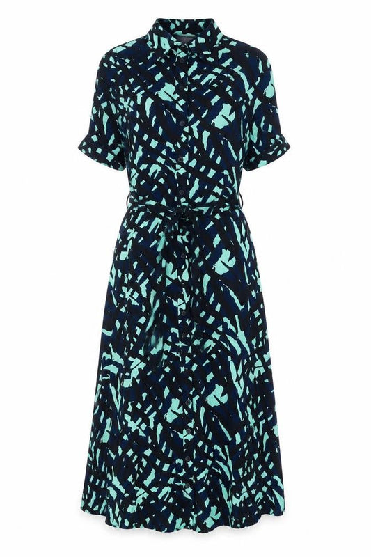 Marks & Spencer Women's Green Long Shirt Dress Size 8