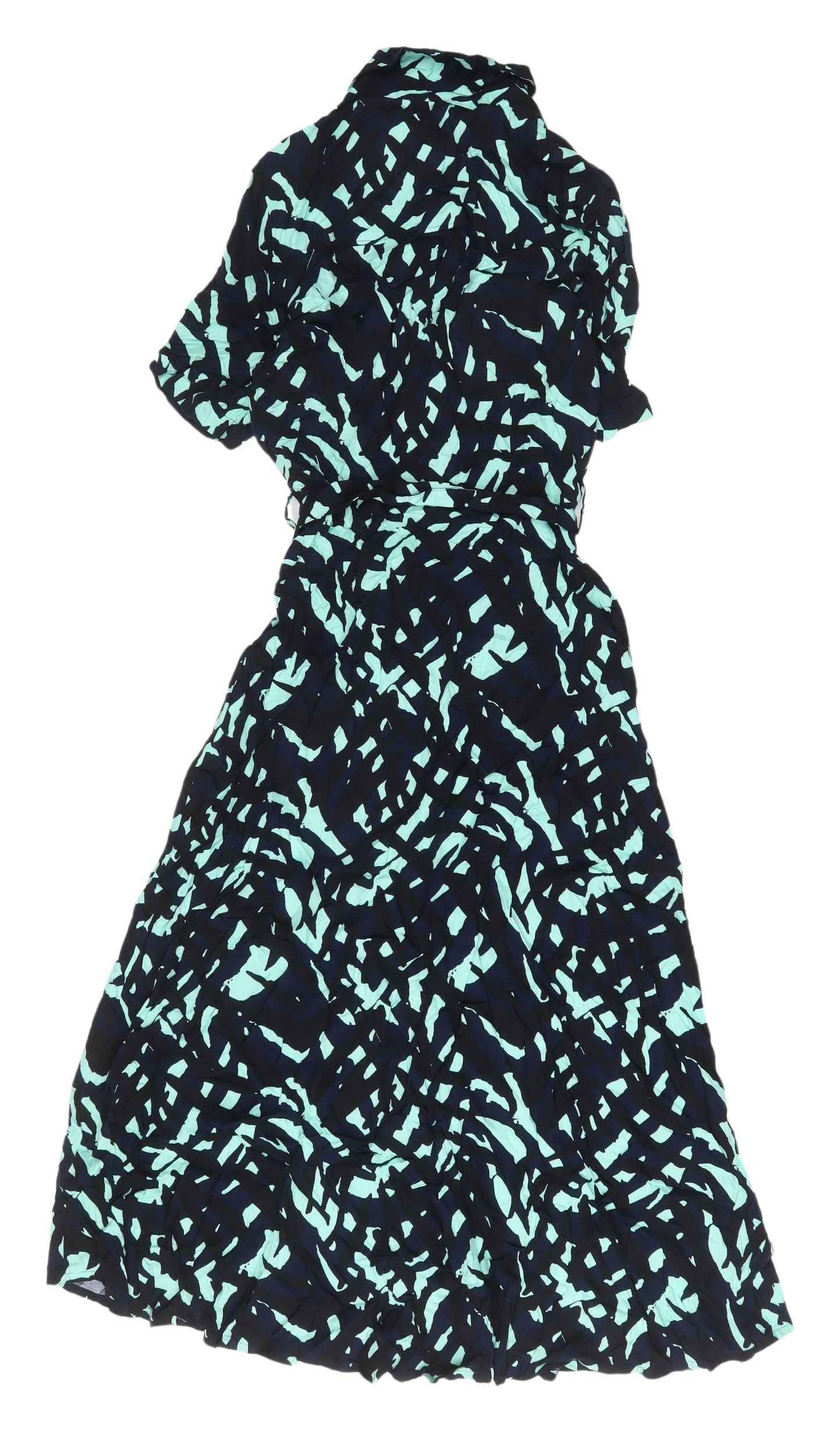 Marks and Spencer Women's Green Long Shirt Dress Size 8