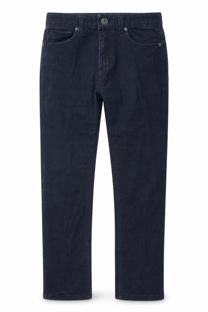 Front view of Denim Co. Men's Slim Blue Jeans with Stretch, size M