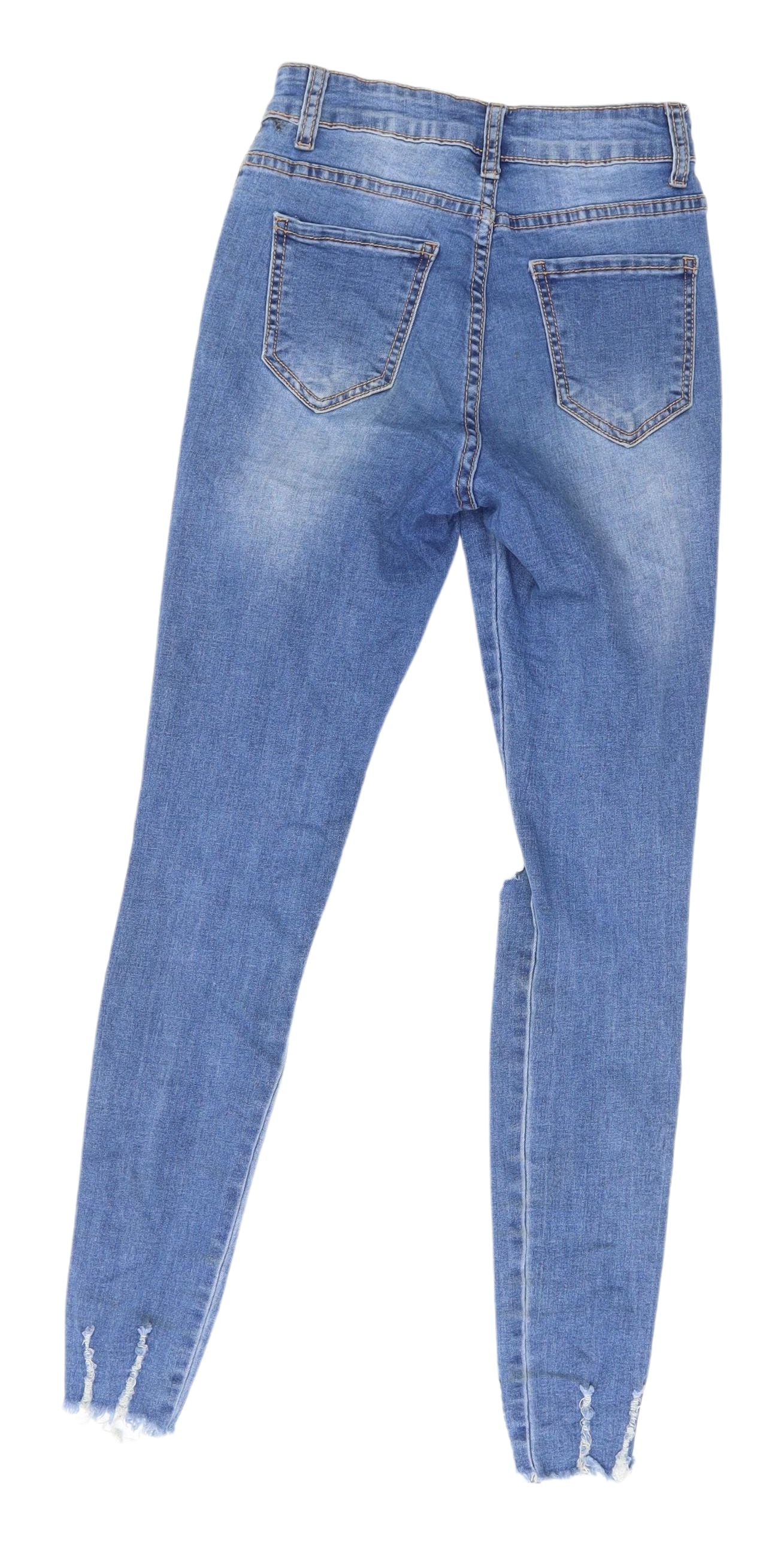 Miss RJ Women's Blue Ankle Distressed Jeans Size 8