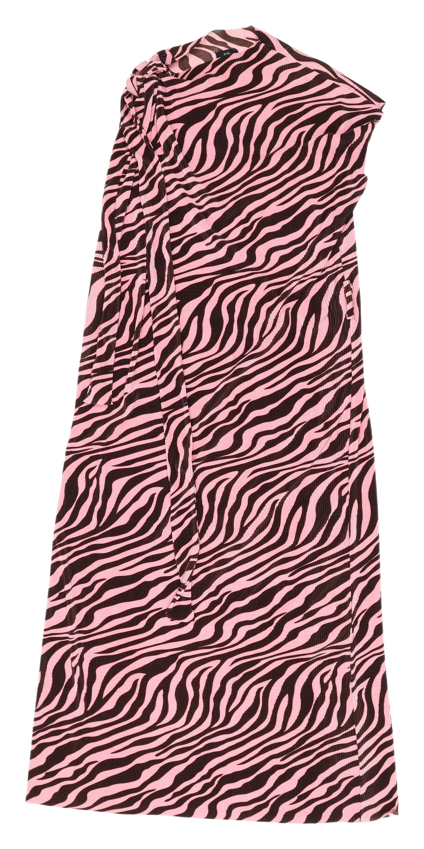 River Island Women's Pink Zebra Dress Size 14