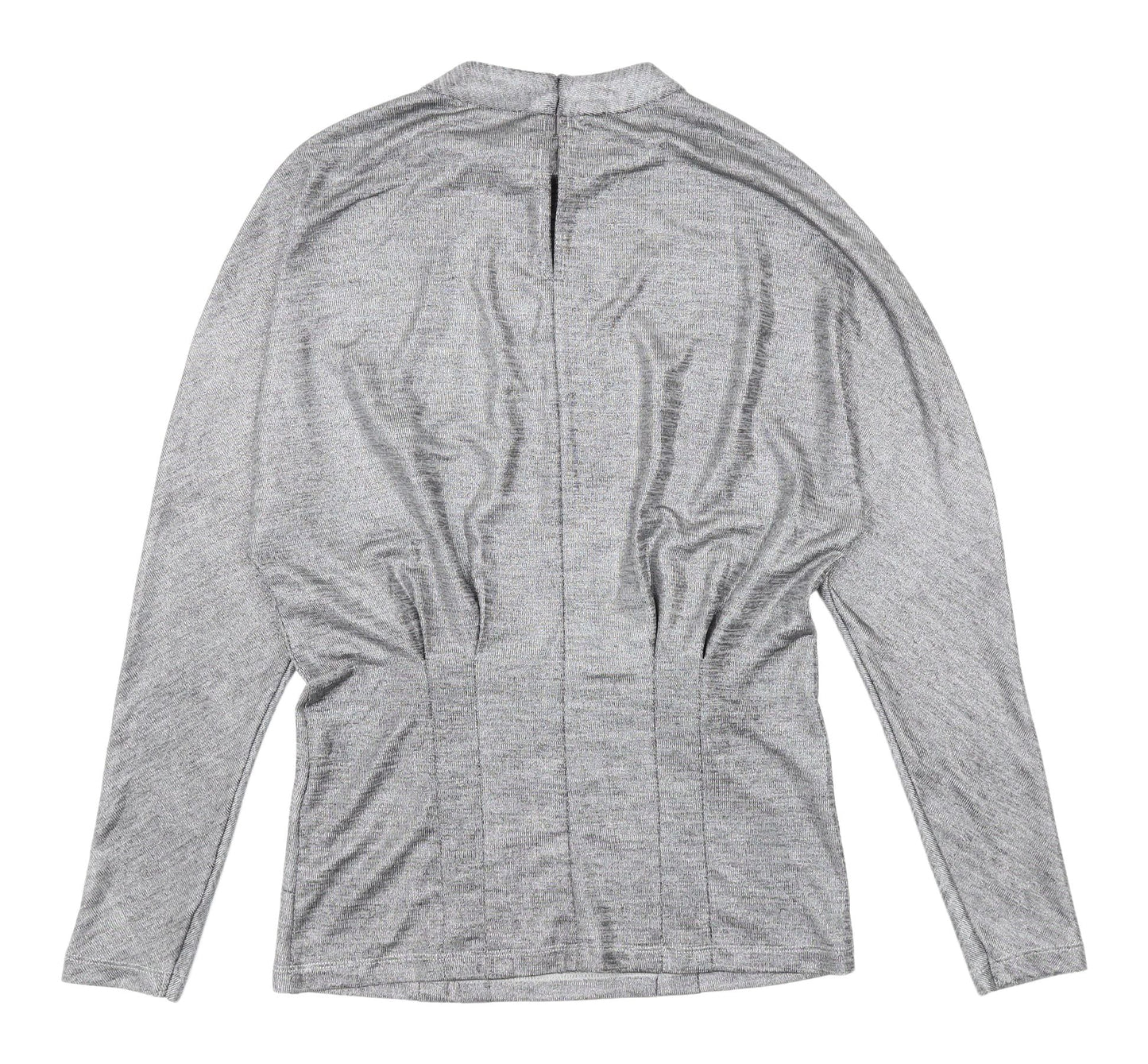 Reiss Women's Grey XS High Neck Long Sleeve Top