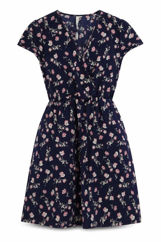 Reformed Women's Blue Floral Fit & Flare Dress L