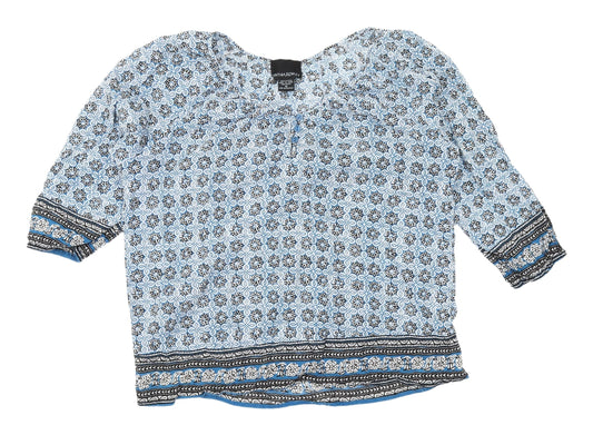 Cynthia Rowley Women's Blue Tunic Blouse M