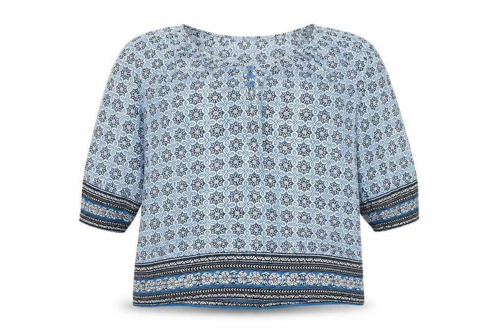 Cynthia Rowley Women's Blue Tunic Blouse M