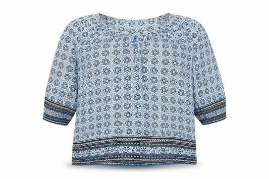 Cynthia Rowley Women's Blue Tunic Blouse M