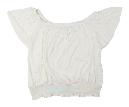 Next Women's White Off-Shoulder Top Size 22