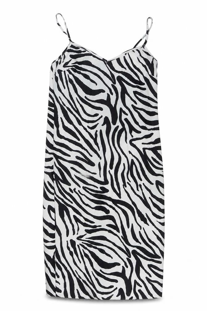 Stradivarius Women's Zebra Slip Dress, Size 8