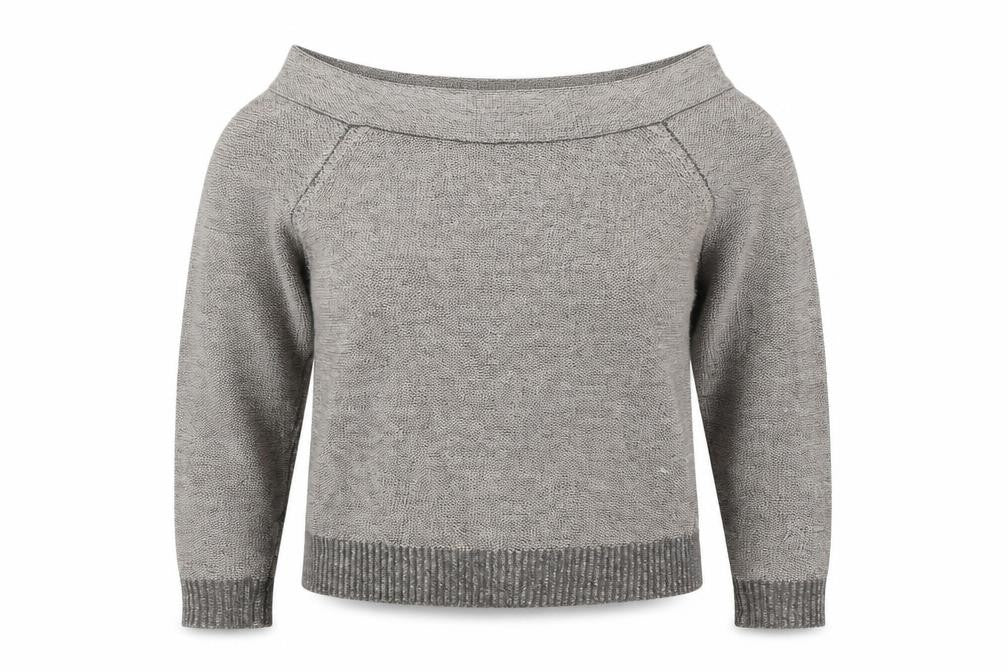 River Island Women's Grey Boat Neck Jumper Size 12