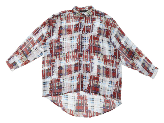 Topshop Women's Multicoloured Check Button-Up UK 8