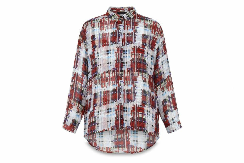 Topshop Women's Multicoloured Check Button-Up UK 8