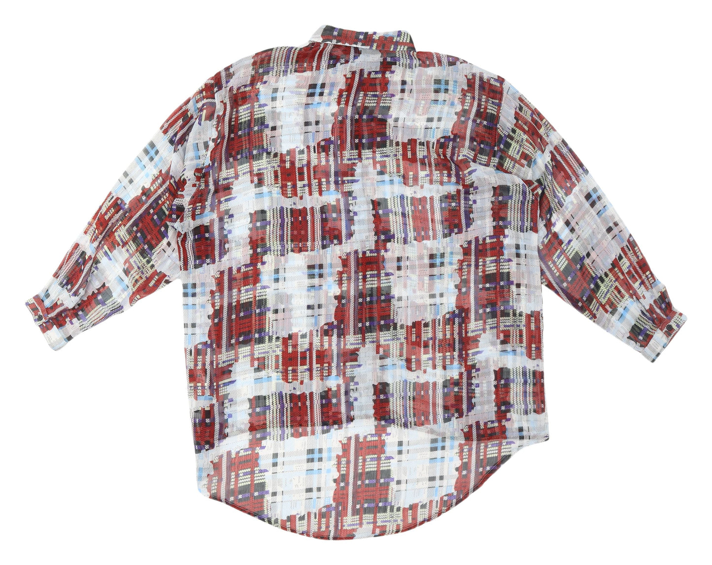 Topshop Women's Multicoloured Check Button-Up UK 8