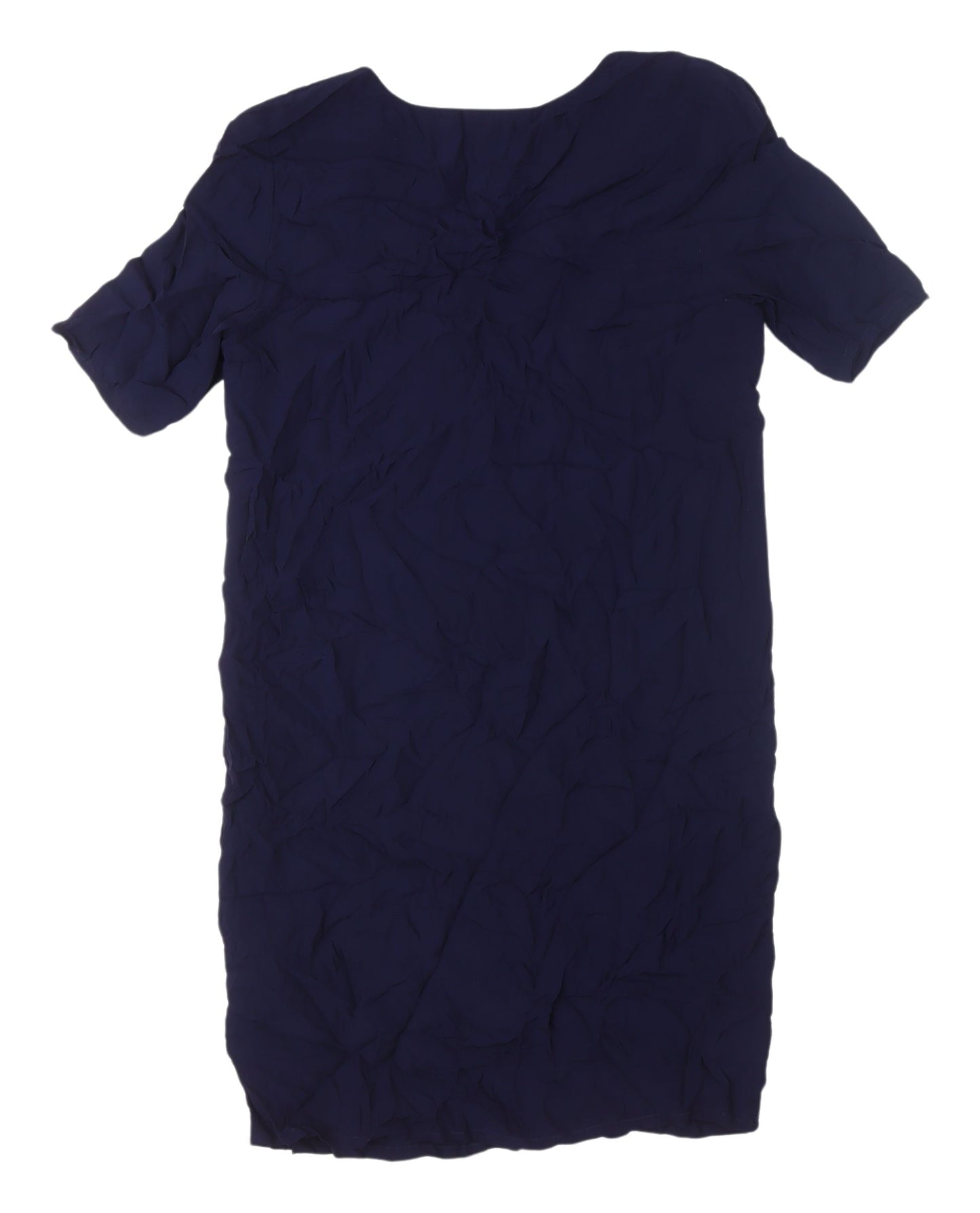 YAYA Women's Blue V-Neck Shift Dress Size 8