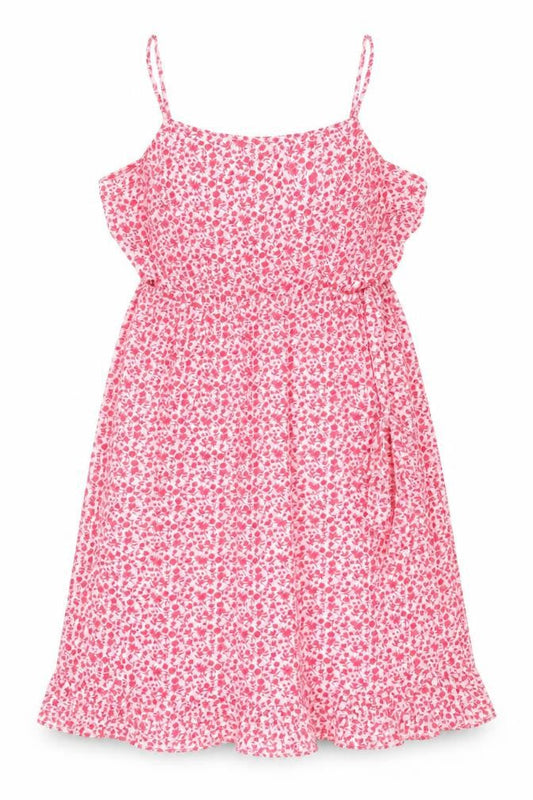 Vero Moda Women's Pink Floral Midi Slip Dress M